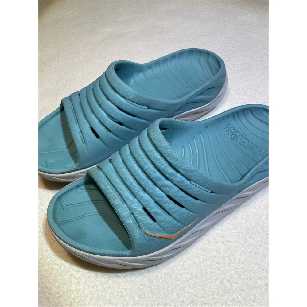 Hoka One One Ora Recovery Sandals Mens Size 10 Slide Slip On Blue Shoes